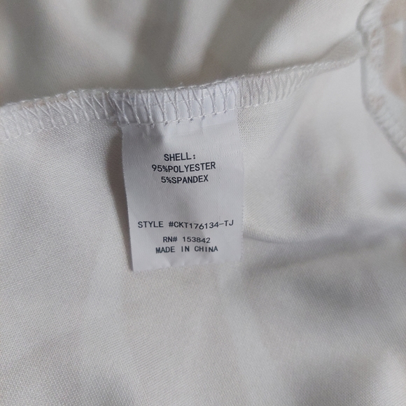 Melloday Tan Zebra Print Stretch Blouse Size Large - Picture 7 of 8